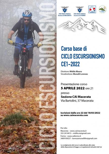 Corso CE1 - Ciclo escursionismo base
