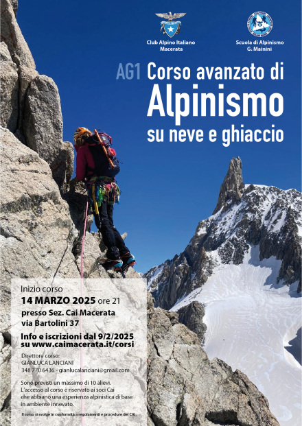 CORSO AVANZATO DI ALPINISMO SU NEVE E GHIACCIO AG1-25