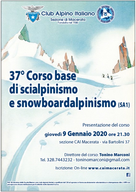 37° SA1 Corso Base Scialpinismo 2020