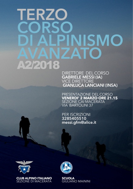 A2 2018 – CORSO AVANZATO DI ALPINISMO